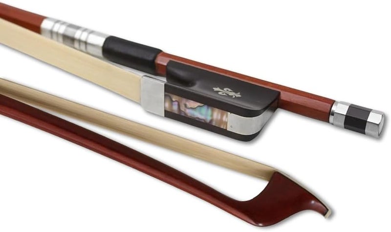 YoungMonic 3/4 Upright Double Bass Bow for String Bass Bows Germany French style Natual Mongolia bow hair ebony frog pearl inlay - Image 1